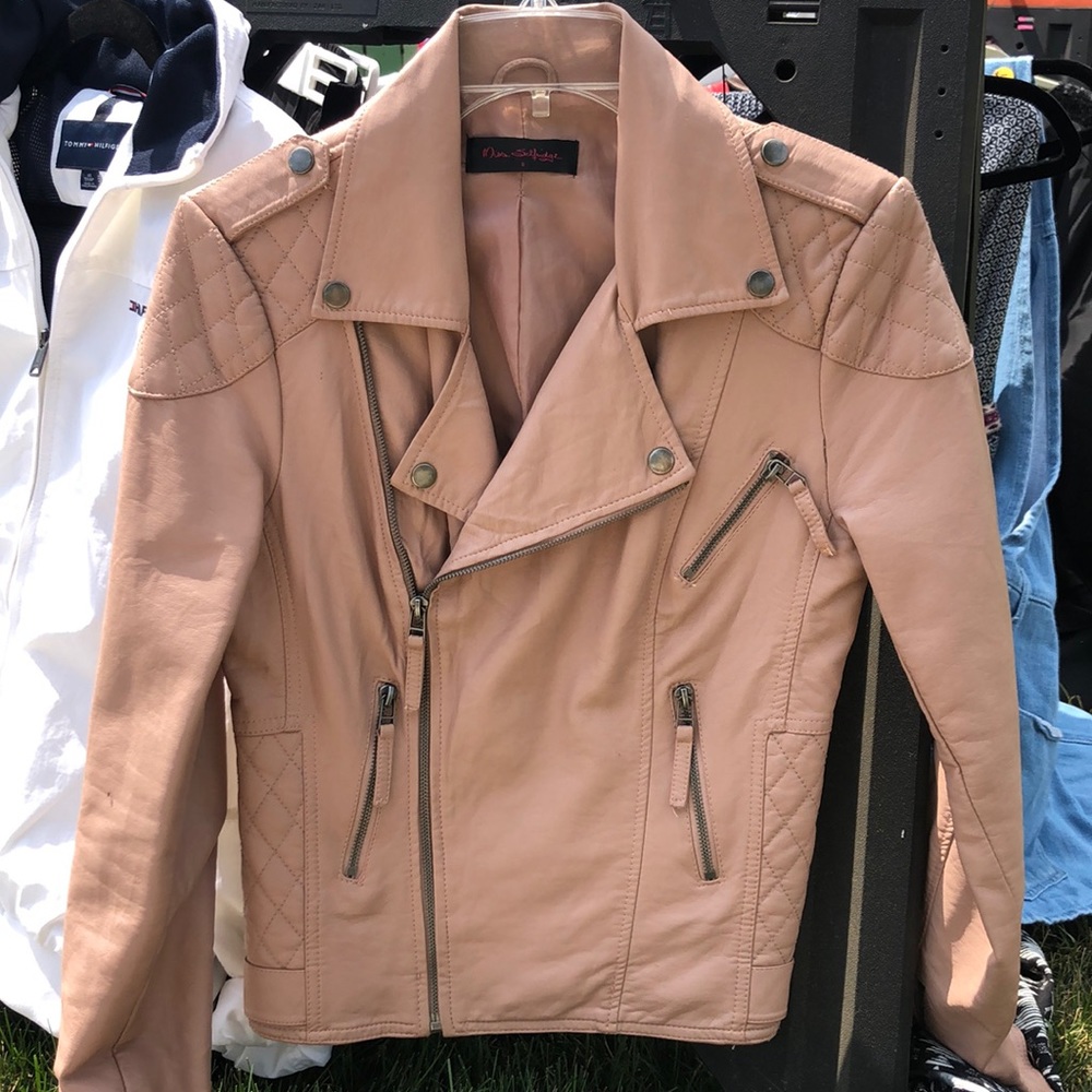 Blush Faux Leather Jacket